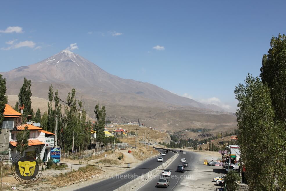 1-Damavand South Face in August from Haraz Road Next to Polour Polur