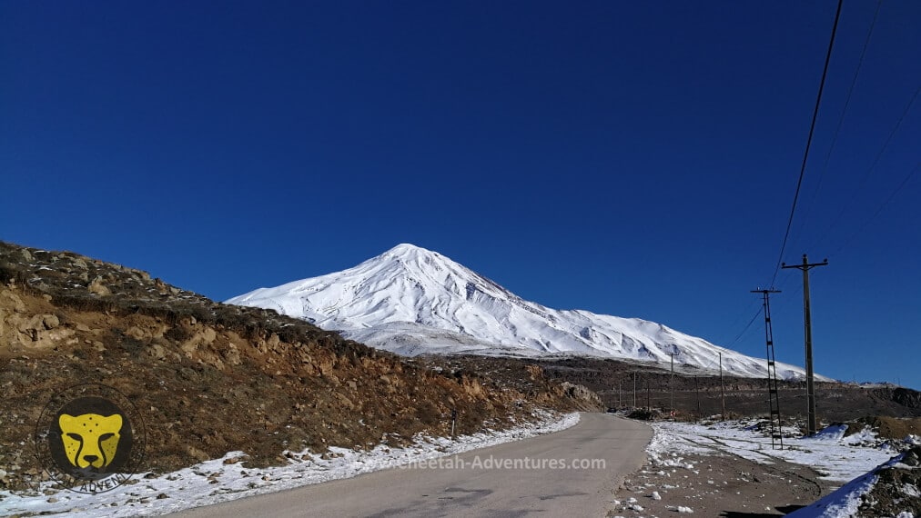 1-Damavand South Face in winter from Polour-Rineh Road