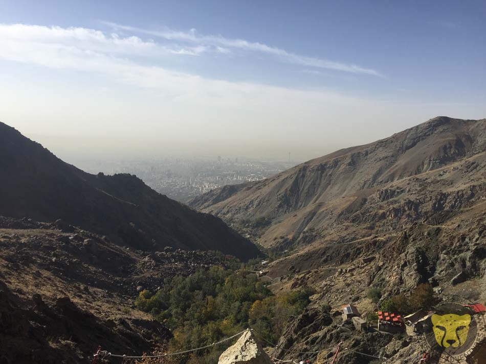 A view from Tehran at 2500m, on the way to Shirpala Hut, Tochal Trekking Tour