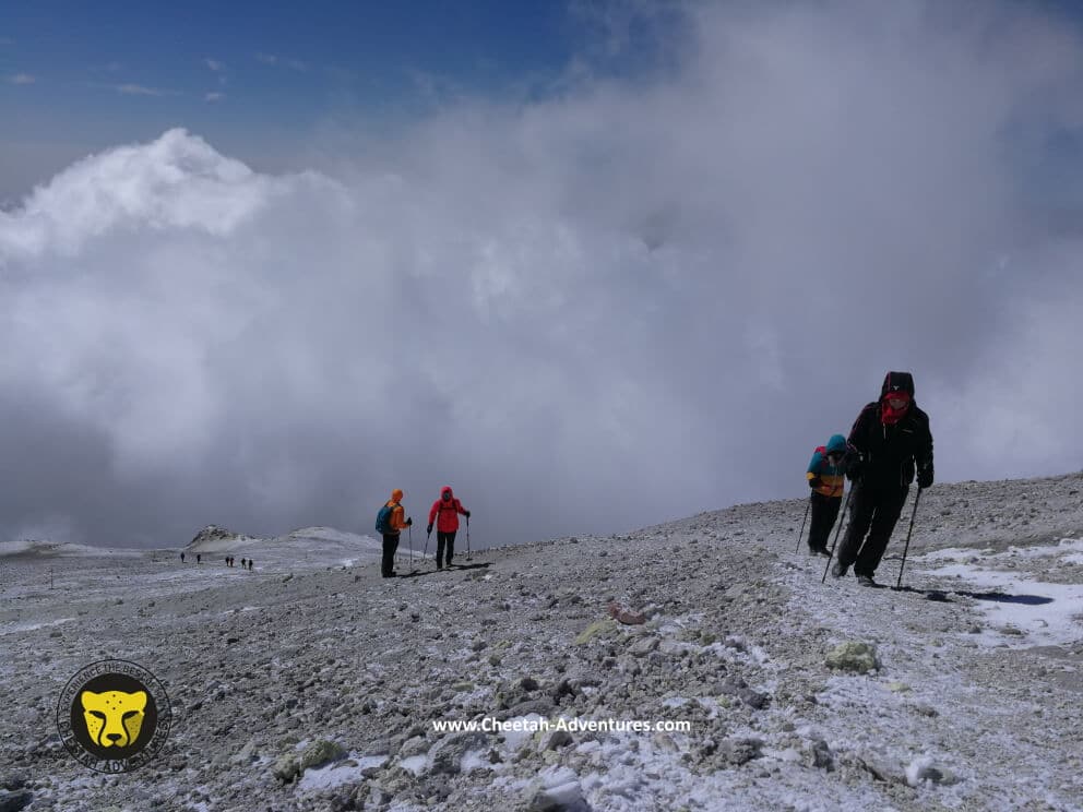6-Sulfur Hill at 5500m, last steps to the top of Damavand