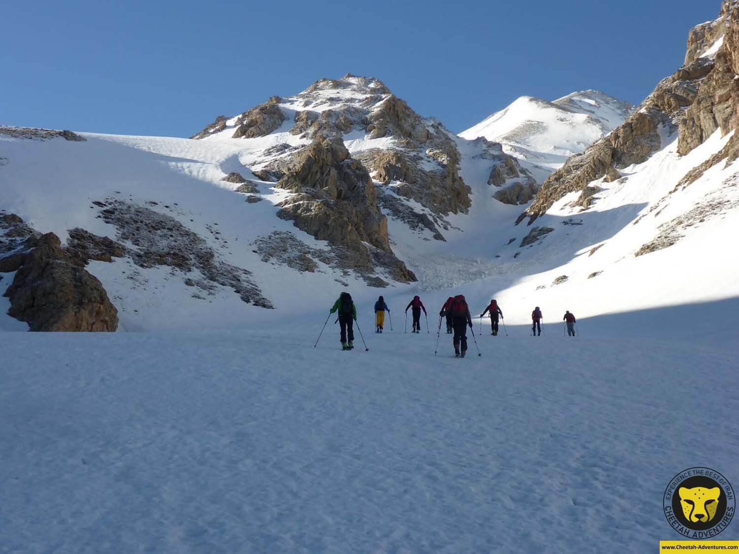 3 Ski touring on Doberar Range, to the summit of Angemar Peak (4050m)