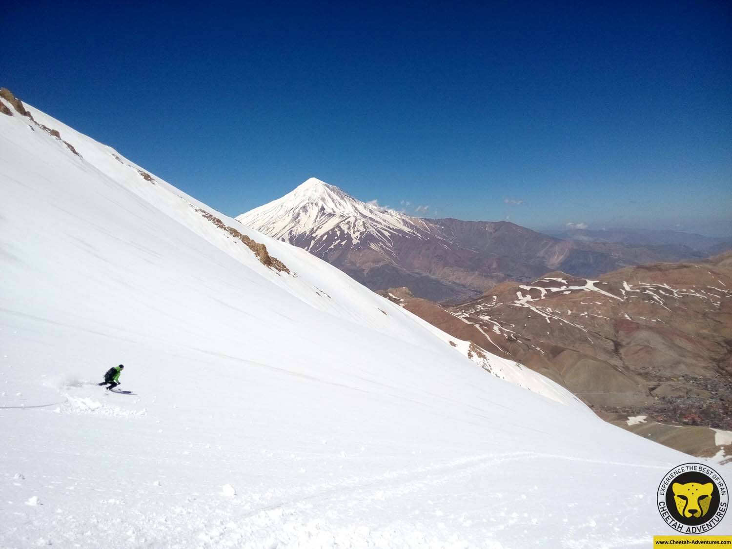 3 Skiing on Angemar Peak (4050m), Doberar Mountain Range, Damavand Ski Tour