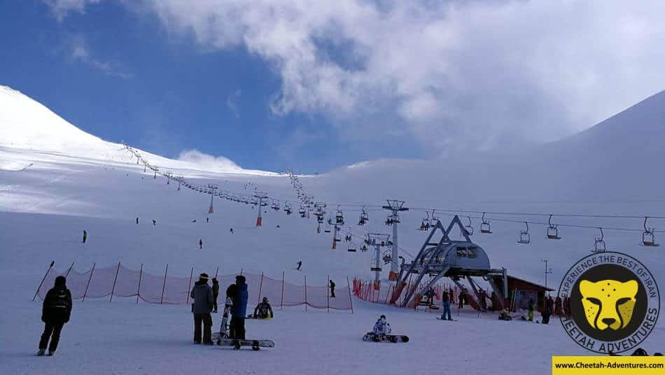 The bottom of ski lines, Tochal Ski Resort